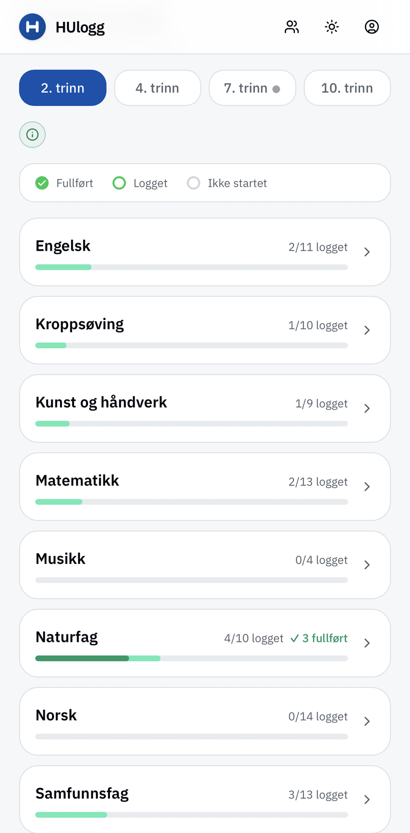 Følg med på måldekningen